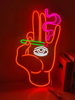 Neon felirat egyéni | Füst led neon fény | Személyre szabott ajándékok | Bar Shop Home Sign | Fali dekoráció |Étterem logó | Halloween rész